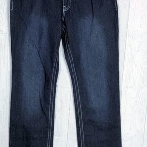 Vigoss Dark Wash Embellished Straight Leg Jeans 14